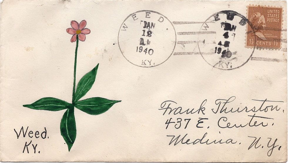 Weed KY Postal Cover